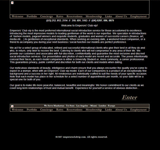 Emperors Club VIP Welcome Message 2